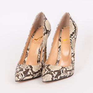 Дамски обувки GRAY PYTHON, ток 120мм