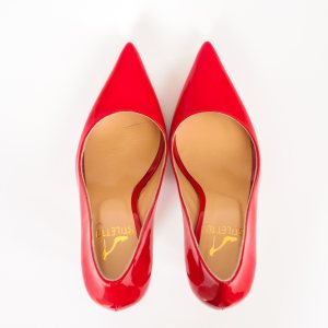 Дамски обувки CLASSIC RED, червен лак, ток 100мм