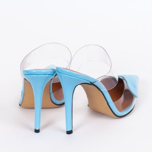 Дамски обувки LOVE HEART BLUE, син лак, ток 100мм