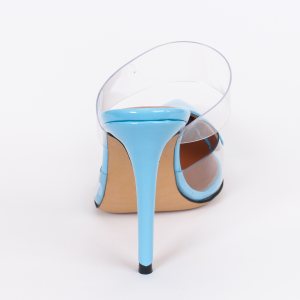 Дамски обувки LOVE HEART BLUE, син лак, ток 100мм