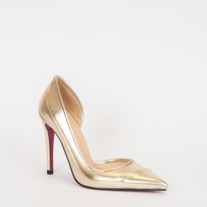 Дамски обувки PARIS NIGHT GOLD, златиста еко кожа, ток 105мм